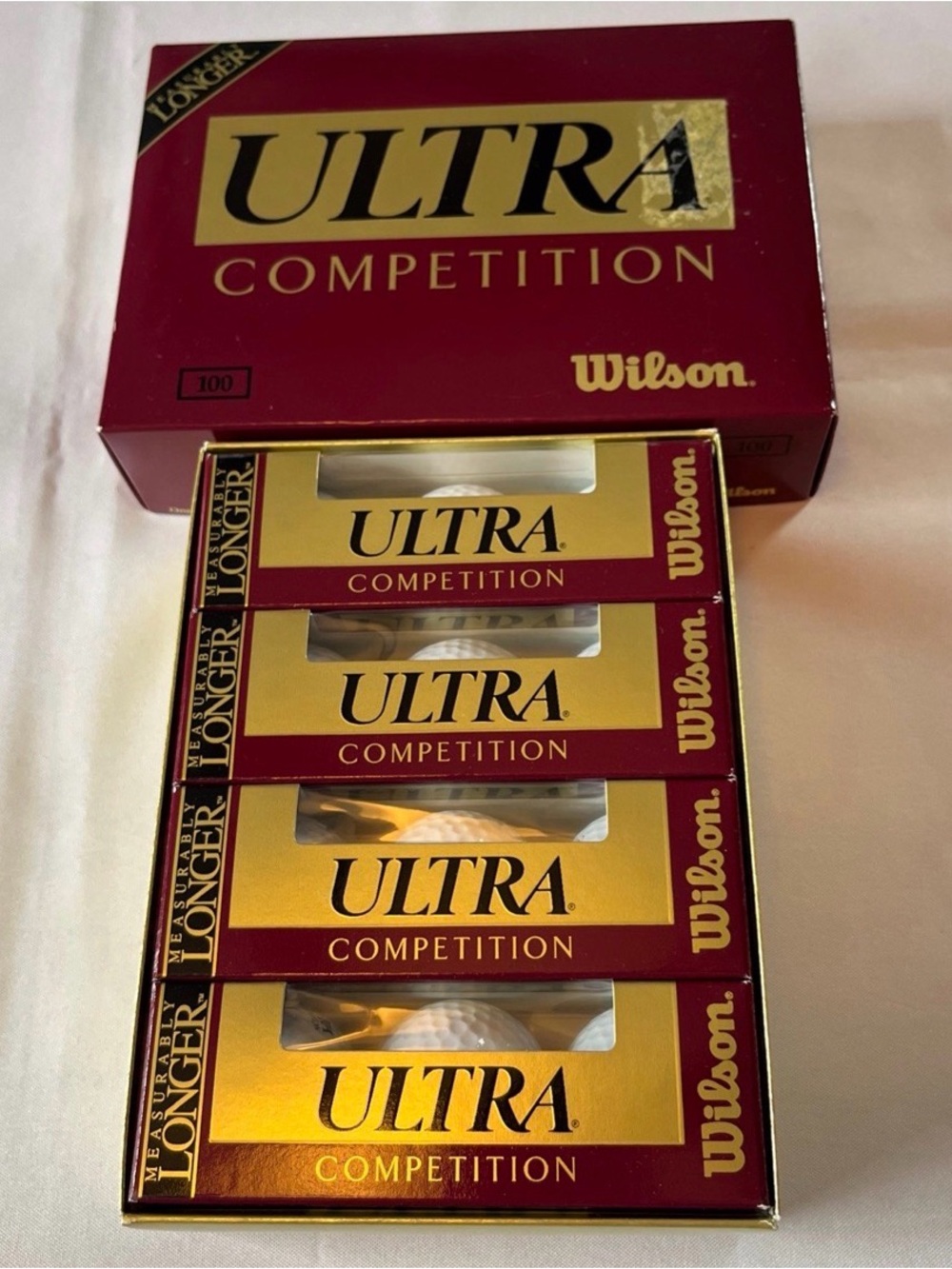 Vintage Wilson 100 Ultra Competition Golf Balls One Dozen New In Box